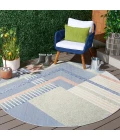 Safavieh Sarasota Blue / Light Green SAR102 6 ft. 7 in. X 6 ft. 7 in. Round Rug