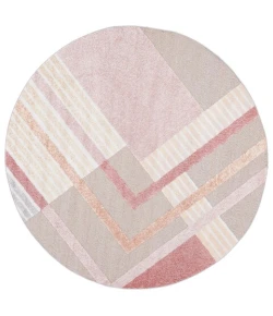 Safavieh Sarasota Pink / Brown SAR102 6 ft. 7 in. X 6 ft. 7 in. Round Rug