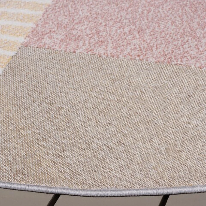 Safavieh Sarasota Pink / Brown SAR102 6 ft. 7 in. X 6 ft. 7 in. Round Rug