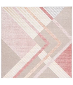 Safavieh Sarasota Pink / Brown SAR102 6 ft. 7 in. X 6 ft. 7 in. Square Rug