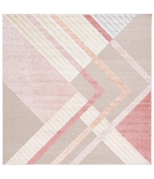 Safavieh Sarasota Pink / Brown SAR102 6 ft. 7 in. X 6 ft. 7 in. Square Rug