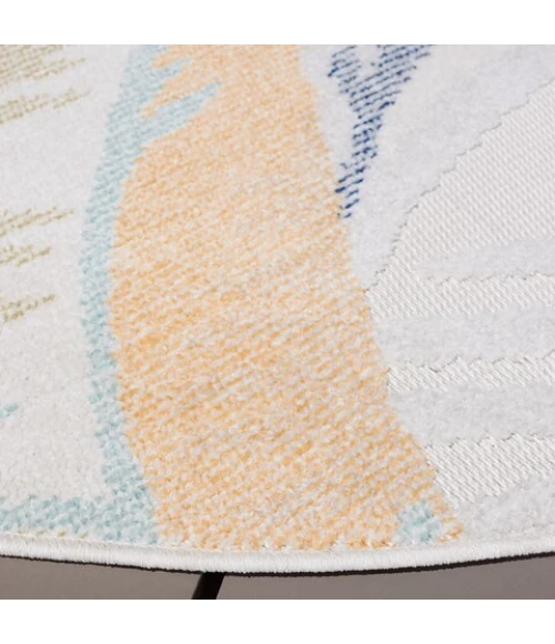 Safavieh Sarasota Light Green / Beige SAR106 6 ft. 7 in. X 6 ft. 7 in. Round Rug