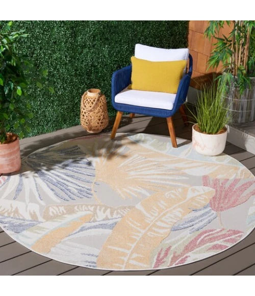 Safavieh Sarasota Light Green / Beige SAR106 6 ft. 7 in. X 6 ft. 7 in. Round Rug