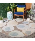 Safavieh Sarasota Grey / Brown SAR110 6 ft. 7 in. X 6 ft. 7 in. Round Rug