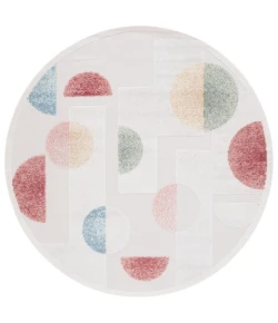 Safavieh Sarasota Grey / Pink SAR116 6 ft. 7 in. X 6 ft. 7 in. Round Rug