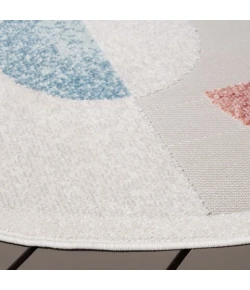 Safavieh Sarasota Grey / Pink SAR116 6 ft. 7 in. X 6 ft. 7 in. Round Rug