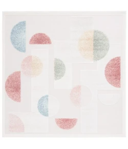 Safavieh Sarasota Grey / Pink SAR116 6 ft. 7 in. X 6 ft. 7 in. Square Rug