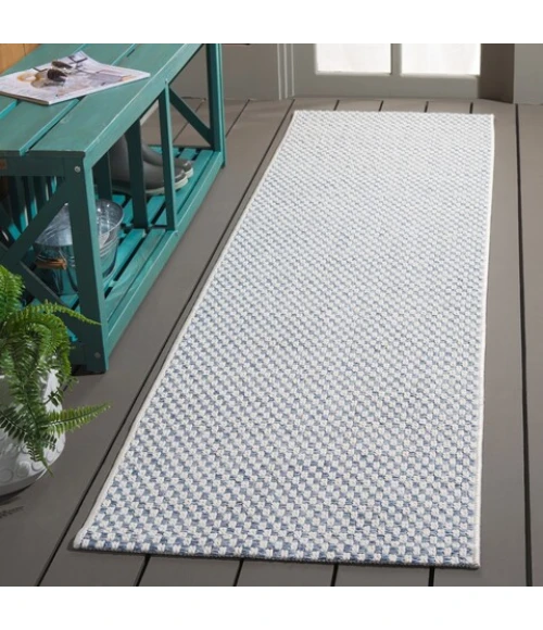 Safavieh Sisal All-Weather Blue / Ivory SAW460 2 ft. 2 in. X 8 ft. Runner Rug