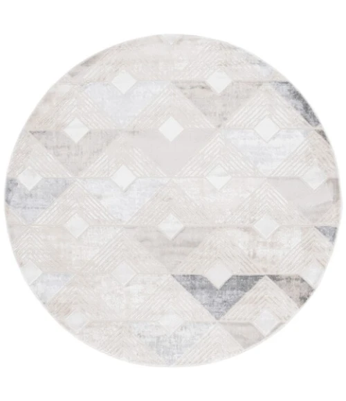 Safavieh Saylor Grey / Dark Grey SAY101 6 ft. 3 in. X 6 ft. 3 in. Round Rug