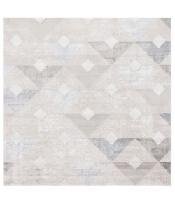 Safavieh Saylor Grey / Dark Grey SAY101 6 ft. 3 in. X 6 ft. 3 in. Square Rug