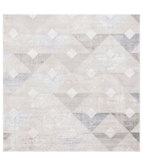 Safavieh Saylor Grey / Dark Grey SAY101 6 ft. 3 in. X 6 ft. 3 in. Square Rug