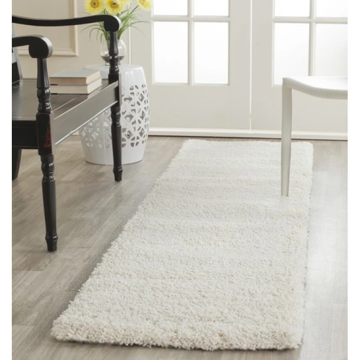 Safavieh Milan Shag Ivory SG180 2 ft. X 12 ft. Runner Rug