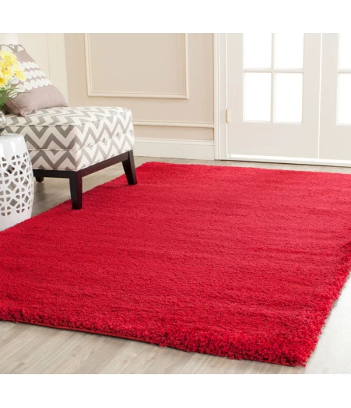 Safavieh Milan Shag Red SG180 3 ft. X 3 ft. Square Rug