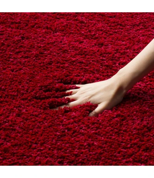 Safavieh Milan Shag Red SG180 3 ft. X 3 ft. Square Rug