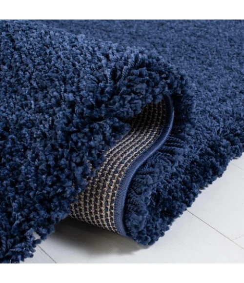 Safavieh Milan Shag Navy SG180 10 ft. X 10 ft. Round Rug