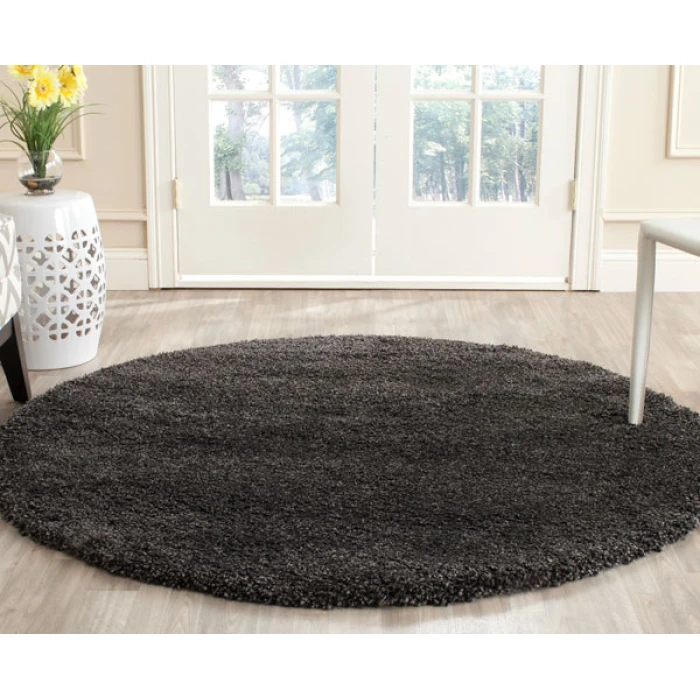 Safavieh Milan Shag Dark Grey SG180 9 ft. X 9 ft. Round Rug