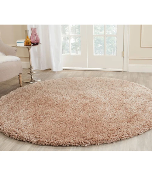 Safavieh Shag Beige SG267 8 ft. X 8 ft. Round Rug