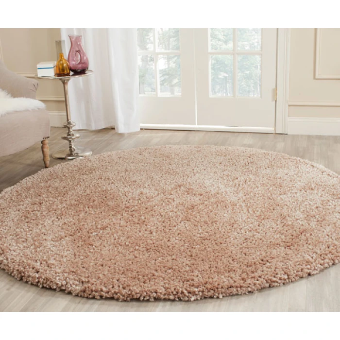 Safavieh Shag Beige SG267 8 ft. X 8 ft. Round Rug