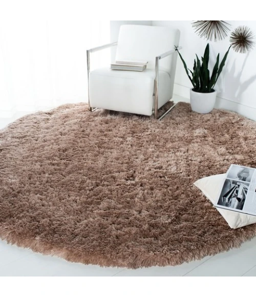 Safavieh Arctic Shag SG270 Taupe 8' X 8' Round Area Rug