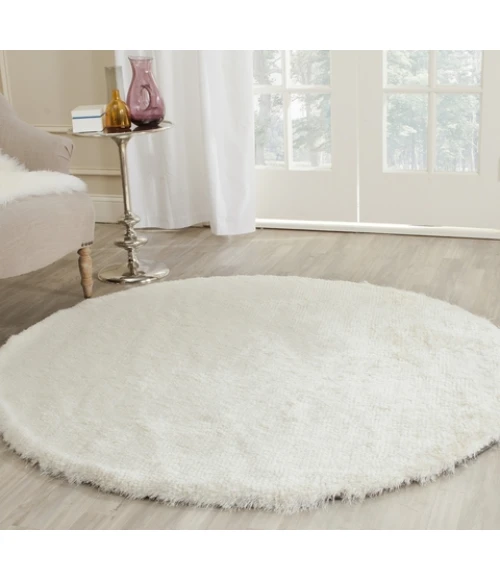 Safavieh Shag Ivory SG511 3 ft. X 3 ft. Round Rug