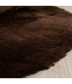Safavieh Shag Chocolate SG511 5 ft. X 5 ft. Round Rug