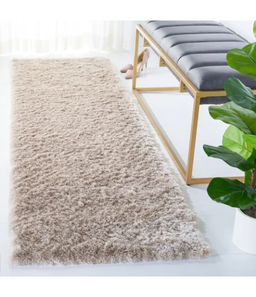 Safavieh Shag Dark Beige SG512 7 ft. X 7 ft. Round Rug