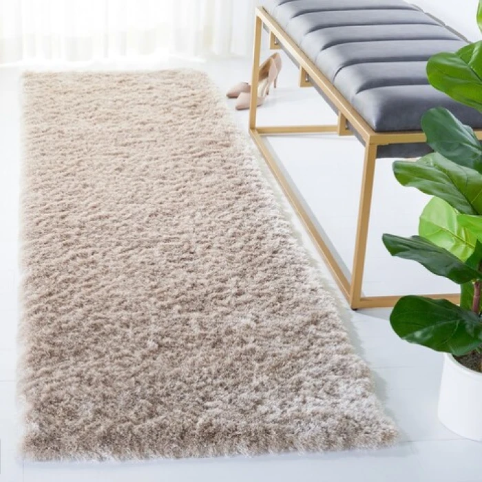 Safavieh Shag Dark Beige SG512 7 ft. X 7 ft. Round Rug