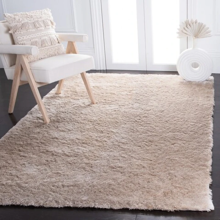 Safavieh Shag Dark Beige SG512 7 ft. X 7 ft. Round Rug