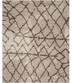 Safavieh Belize Shag SGB482 Taupe / Grey 2'-3" X 11' Runner Area Rug