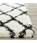 Safavieh Belize Shag SGB484 Ivory / Charcoal 2'-3" X 11' Runner Area Rug