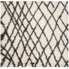 Safavieh Belize Shag SGB484 Ivory / Charcoal 6'-7" X 6'-7" Square Area Rug