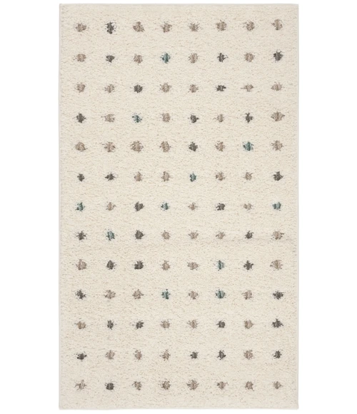 Safavieh Santorini Shag Cream / Multi SGG165 9 ft. X 12 ft. Rectangle Rug