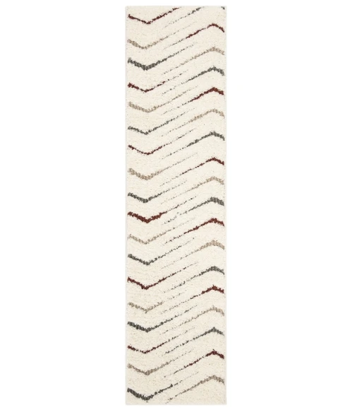 Safavieh Santorini Shag Cream / Multi SGG166 2 ft. X 8 ft. Runner Rug