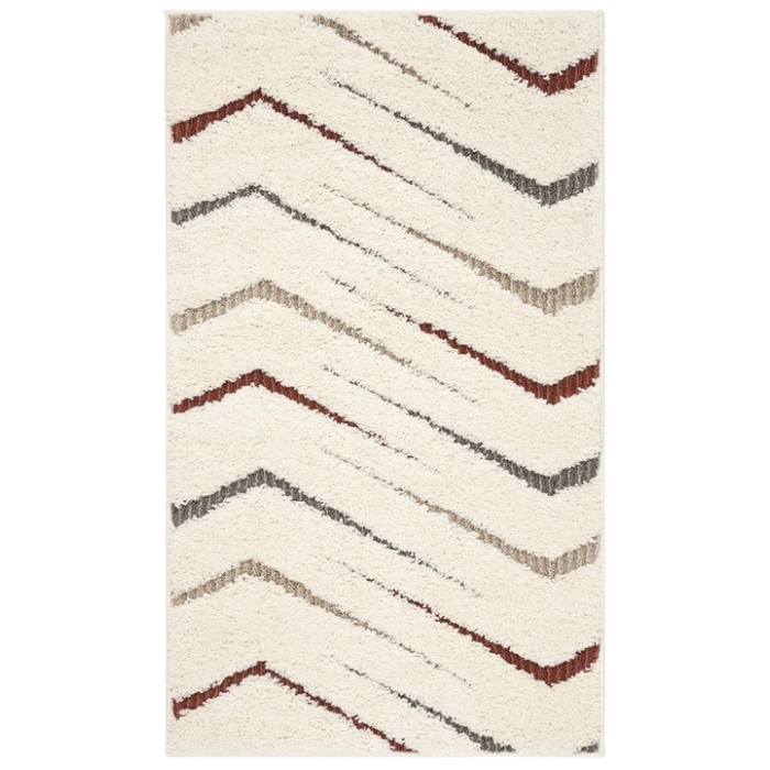 Safavieh Santorini Shag Cream / Multi SGG166 4 ft. X 6 ft. Rectangle Rug