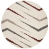 Safavieh Santorini Shag Cream / Multi SGG166 6 ft. 7 in. X 6 ft. 7 in. Round Rug
