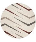 Safavieh Santorini Shag Cream / Multi SGG166 6 ft. 7 in. X 6 ft. 7 in. Round Rug