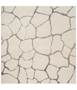 Safavieh Santorini Shag Cream / Multi SGG169 6 ft. 7 in. X 6 ft. 7 in. Square Rug