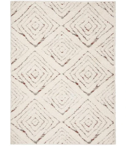 Safavieh Santorini Shag Cream / Multi SGG173 5 ft. 1 in. X 7 ft. 6 in. Rectangle Rug