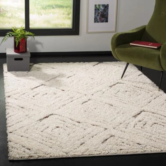 Safavieh Santorini Shag Cream / Multi SGG173 3 ft. X 5 ft. Rectangle Rug