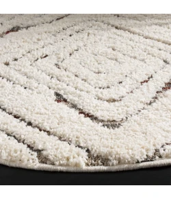 Safavieh Santorini Shag Cream / Multi SGG173 6 ft. 7 in. X 6 ft. 7 in. Round Rug