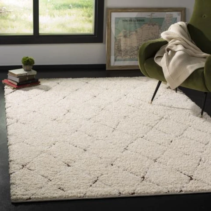 Safavieh Santorini Shag Cream / Multi SGG174 3 ft. X 5 ft. Rectangle Rug