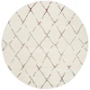 Safavieh Santorini Shag Cream / Multi SGG174 6 ft. 7 in. X 6 ft. 7 in. Round Rug