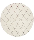 Safavieh Santorini Shag Cream / Multi SGG174 6 ft. 7 in. X 6 ft. 7 in. Round Rug
