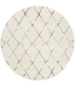 Safavieh Santorini Shag Cream / Multi SGG174 6 ft. 7 in. X 6 ft. 7 in. Round Rug