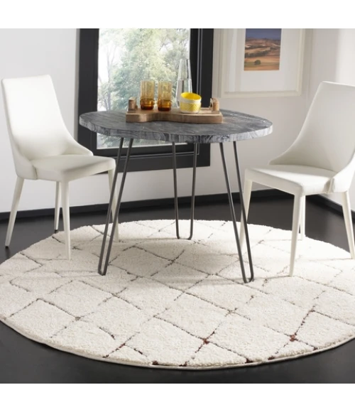 Safavieh Santorini Shag Cream / Multi SGG174 6 ft. 7 in. X 6 ft. 7 in. Round Rug