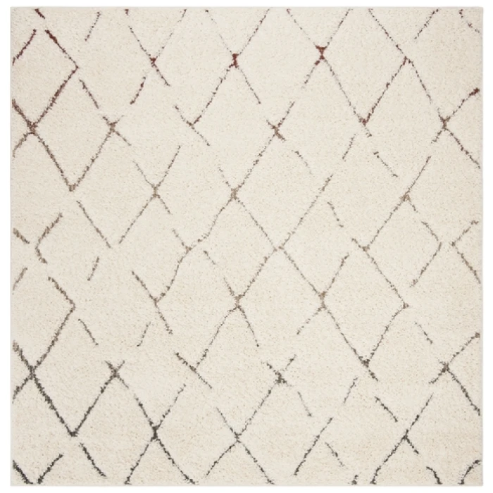 Safavieh Santorini Shag Cream / Multi SGG174 6 ft. 7 in. X 6 ft. 7 in. Square Rug