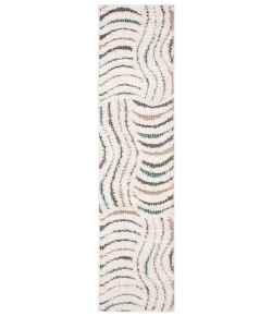 Safavieh Santorini Shag Cream / Multi SGG178 2 ft. X 8 ft. Runner Rug