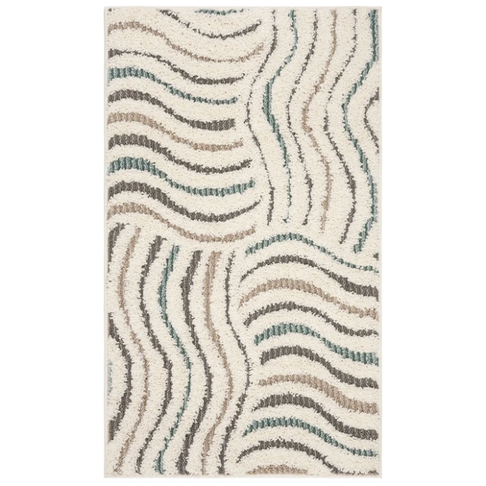 Safavieh Santorini Shag Cream / Multi SGG178 3 ft. X 5 ft. Rectangle Rug