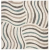 Safavieh Santorini Shag Cream / Multi SGG178 6 ft. 7 in. X 6 ft. 7 in. Square Rug