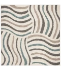 Safavieh Santorini Shag Cream / Multi SGG178 6 ft. 7 in. X 6 ft. 7 in. Square Rug